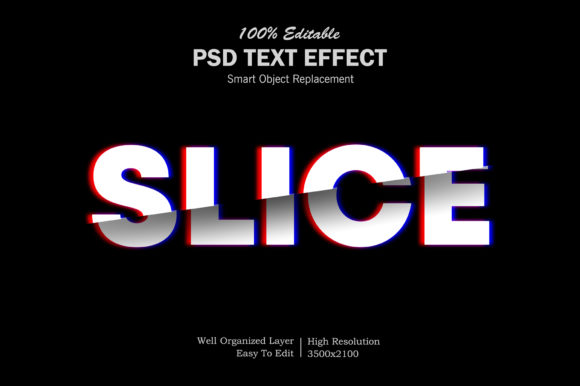 3D Color Vision Cut Sliced Text Effect: Dynamic Typography