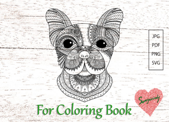 Abstract French Bulldog for Adult Color: A Creative Design Asset