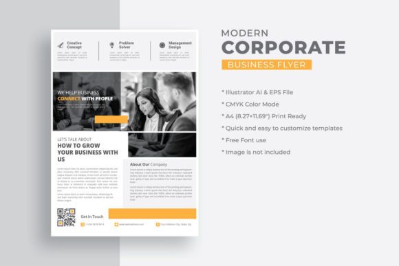 Business Flyer with 3 Color Variations
