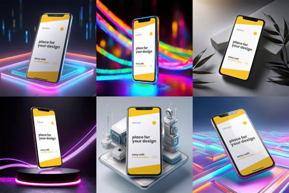 Cellphone with Light Color Effects Mocku: Elevate Your Visuals