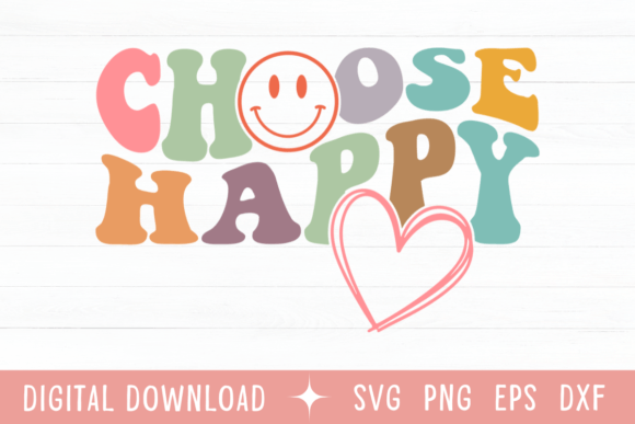 Choose Happy Wavy Color SVG: Infusing Joy into Digital Design