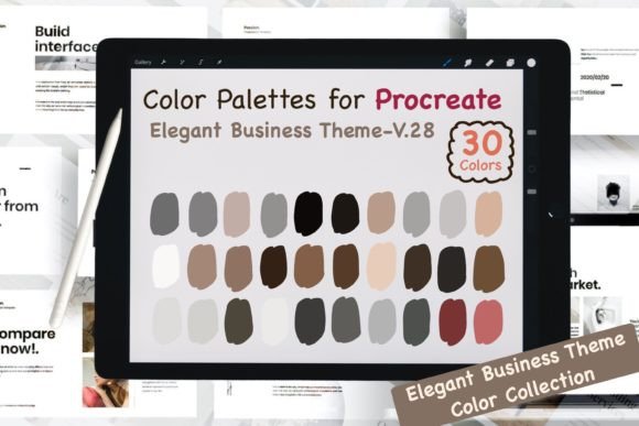 Elegant Biz V28: Procreate Color Palettes for Polished Design