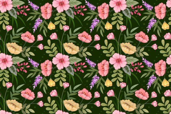 Flowers on Dark Green Color Background: A Designer's Secret Weapon