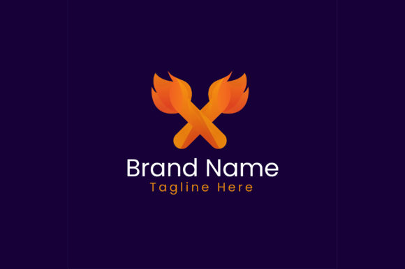Gradient Color Fire Logo Template: Ignite Your Brand