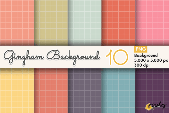 Mix Color Gingham Backgrounds for Creative Projects