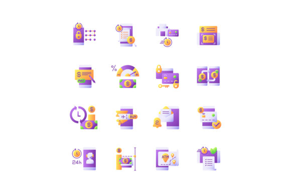 Mobile Banking Service Color Icons: A Designer's Toolkit for Modern Finance