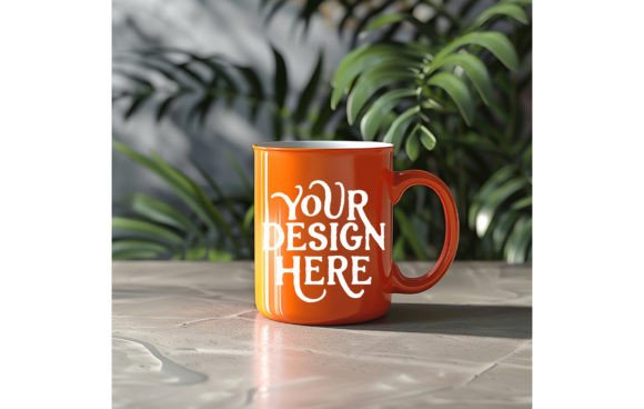 Mug Handle Color Orange, Mug Mockup 10: A Fresh Take