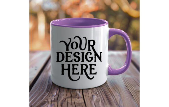 Mug Handle Color Violet Mug Mockup 8: Your Instant Design Asset
