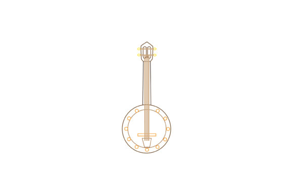 Music Instrument Banjo Color Line Icon: Your New Secret Weapon for Authentic Design