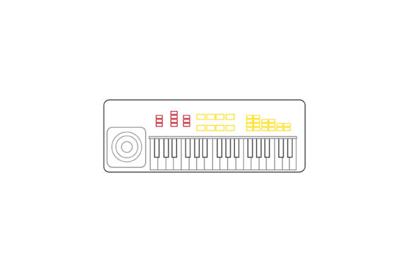 Music Instrument Keyboard Color Line: A Designer's Creative Asset