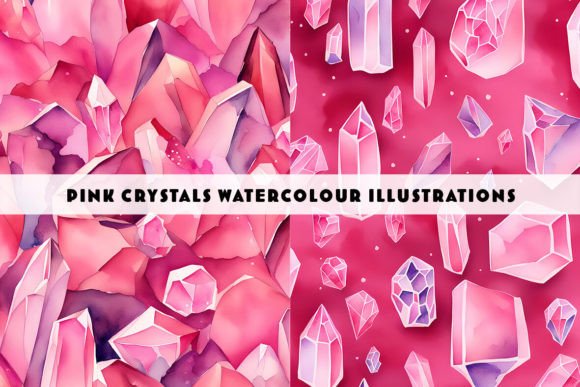 Pink Crystals Watercolour Duo: A Digital Asset for Modern Creators