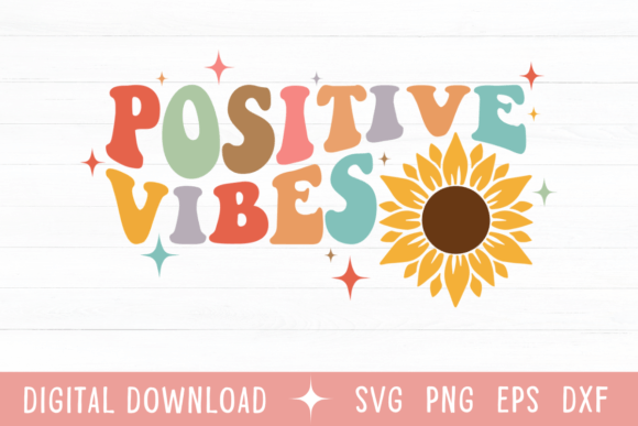 Positive Vibes Wavy Color SVG: A Dynamic Design Asset