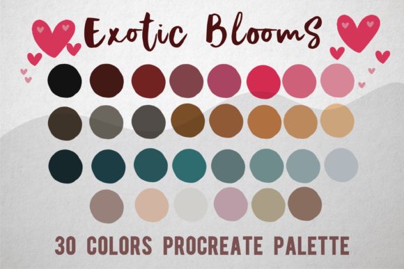 Procreate Color Palette Exotic Blooms: Your All-in-One Toolkit