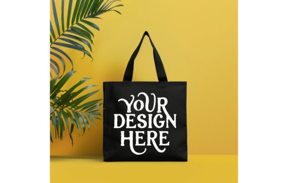 Tote Bag, Color Black Mockup 9: A Designer's Asset