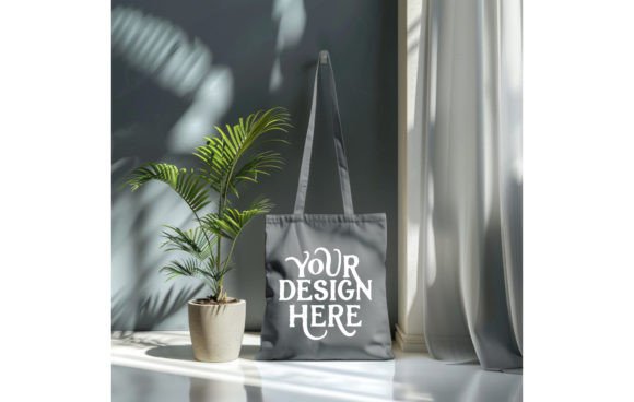 Tote Bag, Grey Color Mockup 11: A Designer's Tool for Realistic Previews