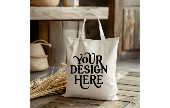 Tote Bag Ivory Color Mockup 7: A Clean Slate for Your Designs