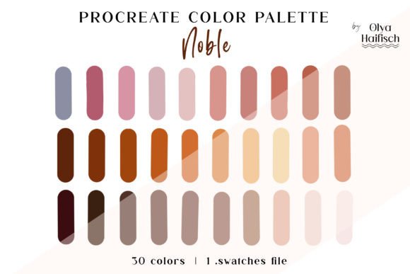 Unlock Warmth: The Boho Brown Procreate Palette