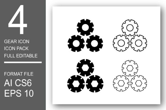 Unlocking the Power of the Gear Icon Set in Black Color