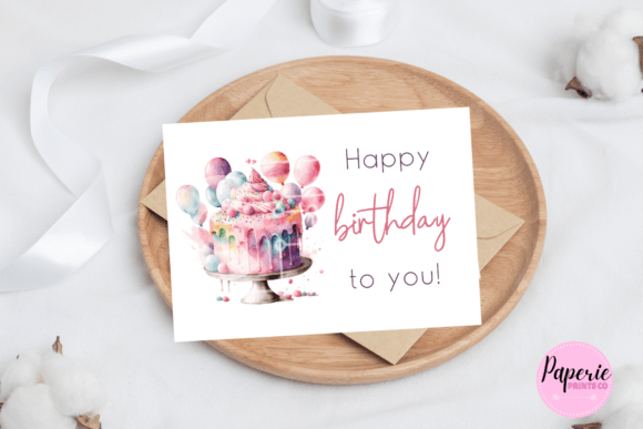 Watercolour Birthday Cake Card: A Hand-Painted Touch for Personal Celebrations