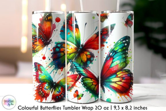 Watercolour Colourful Butterflies Design: A Creative Asset